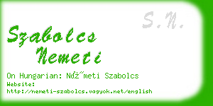 szabolcs nemeti business card